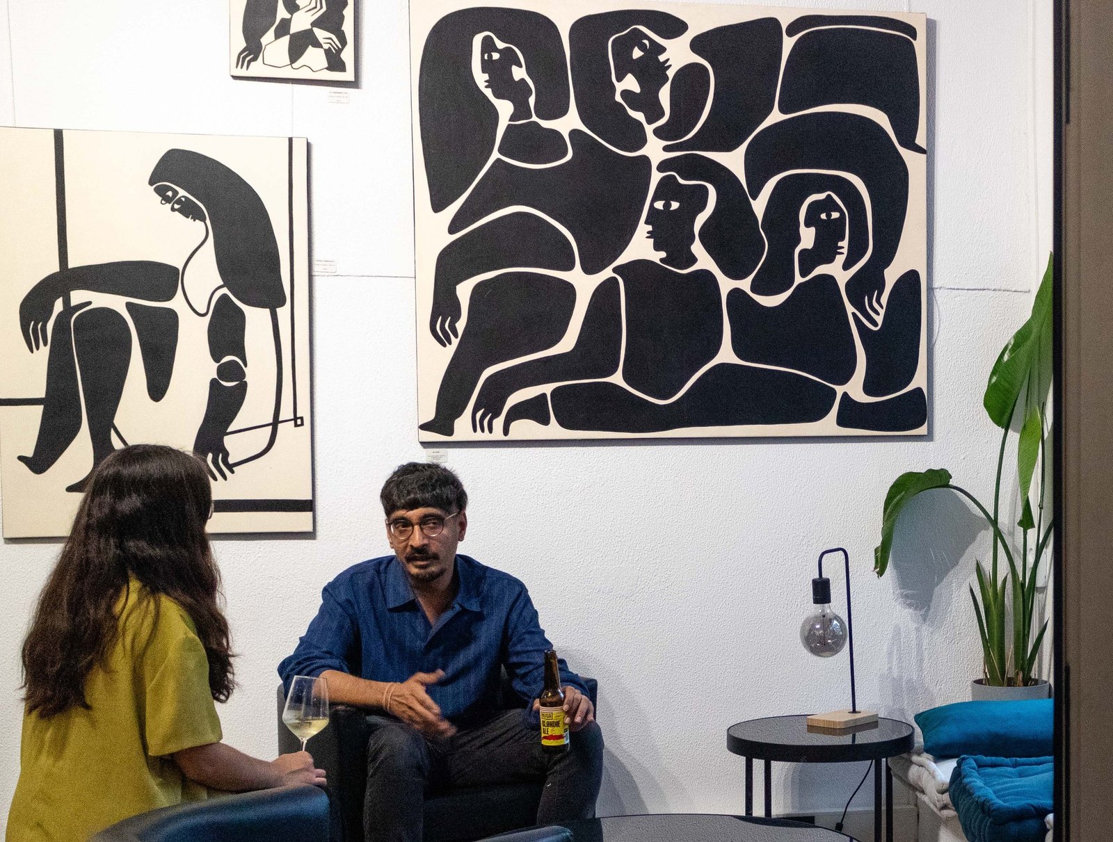 Synergy and other works on the gallery wall during the exhibition.