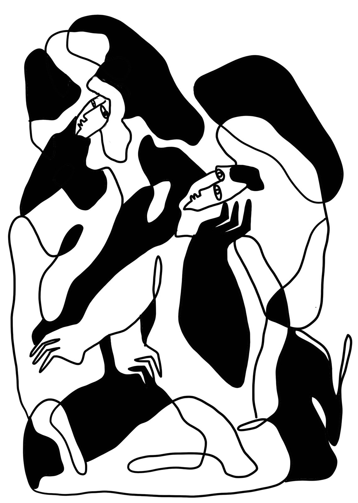 Admire: one figure raised above another.