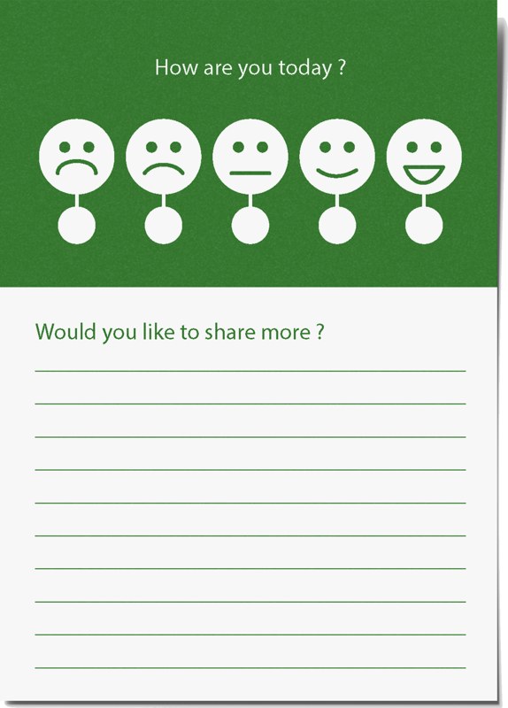 Version one activity card: How are you today?