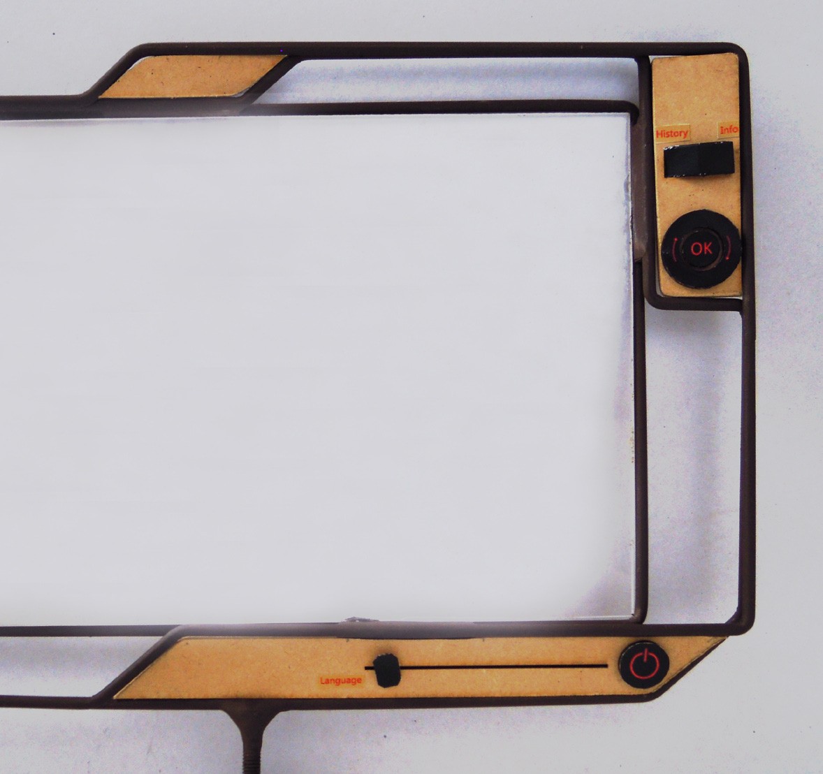 The window frame, with its controls on the right edge and along the bottom.
